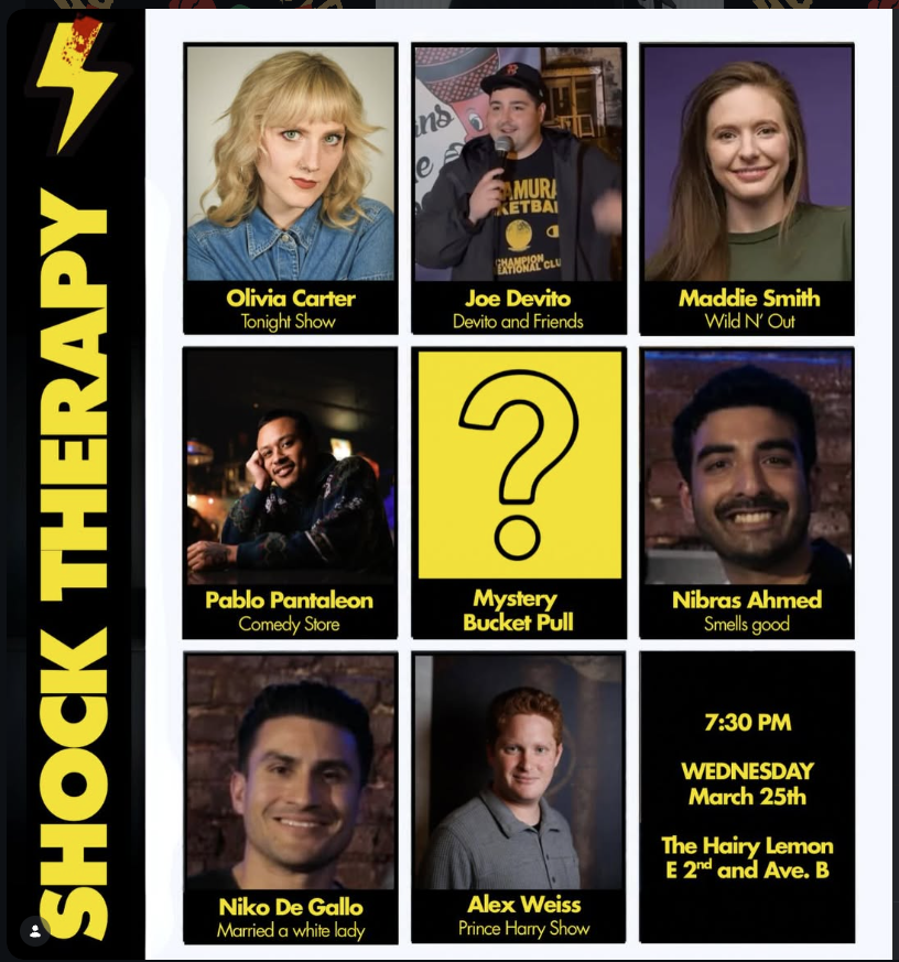 The mystery bucket pull. Olivia Carter, Joe Devito, Maddie Smith, Pablo Pantaleon, Alex Weiss, Nibras Ahmed and Niko De Gallo.
